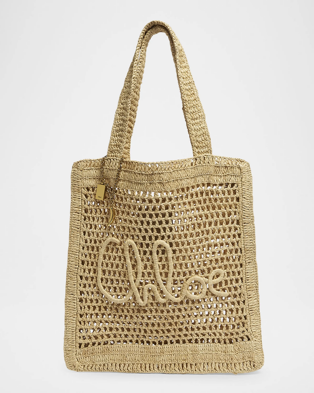Chloé Summer Banana Tote Bag in Raffia