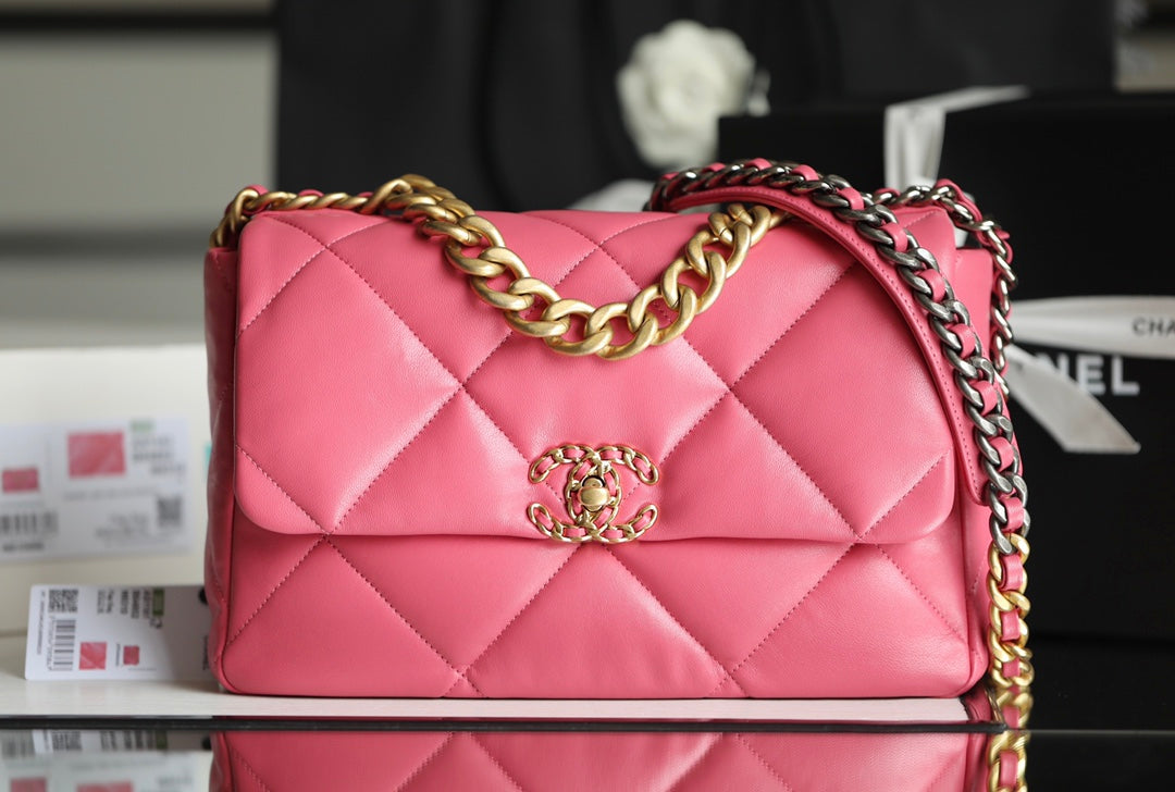 Chanel 19 Flap Bag Medium Pink - 30cm